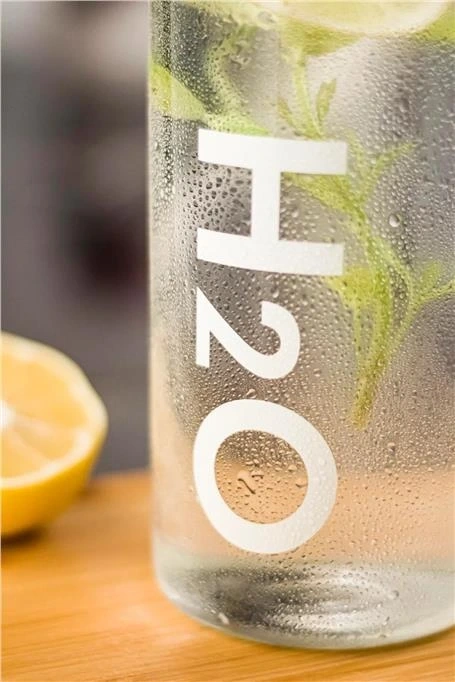 Borosilikat H2o Cam Matara Suluk - 1 Lt