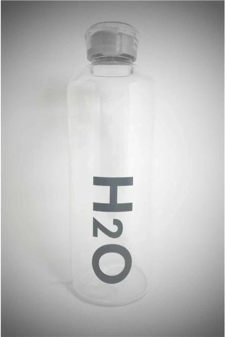 Borosilikat H2o Cam Matara Suluk - 1 Lt