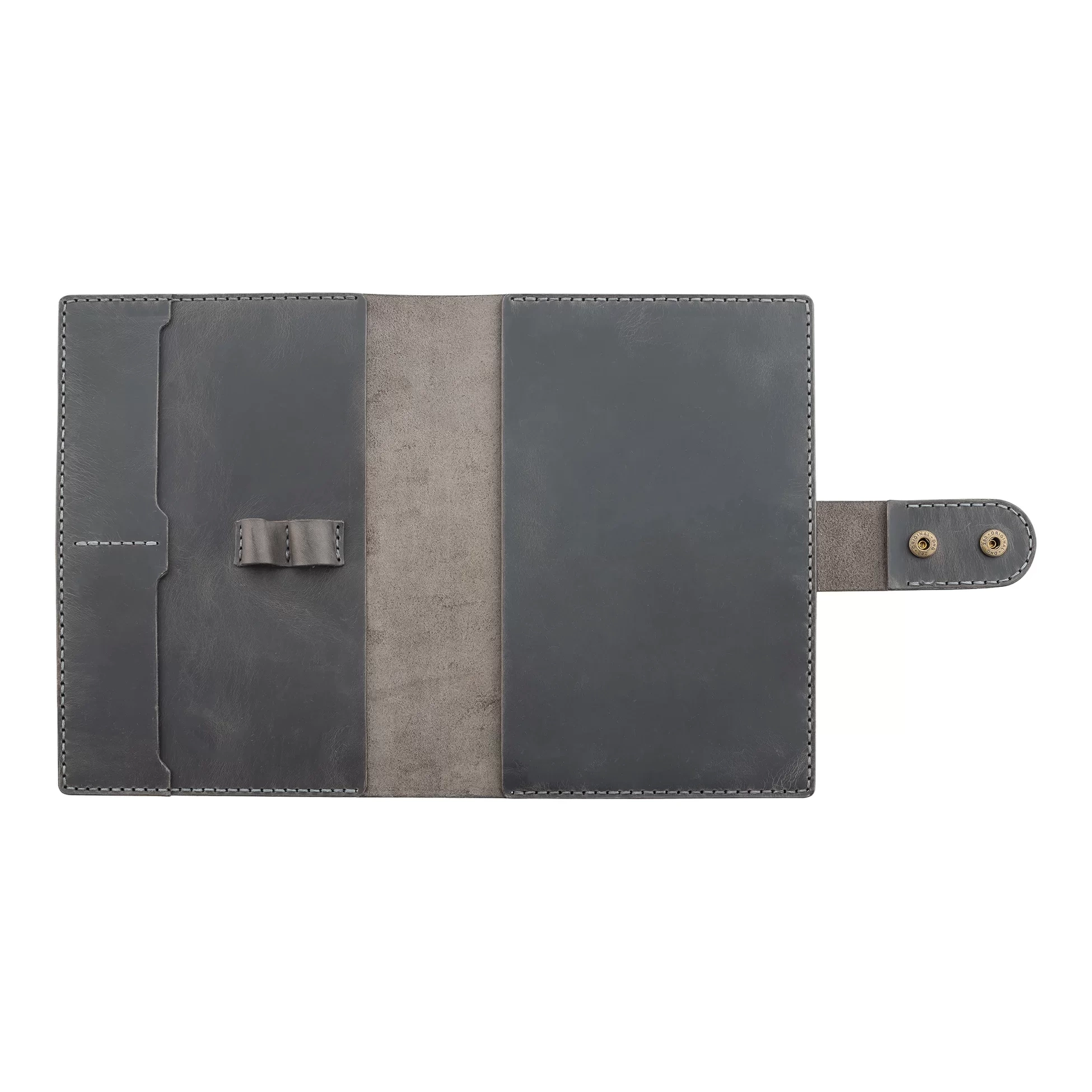 A5 Defter ve Ajanda Kılıfı - %100 Crazy Deri - KO10003 - Antrasit