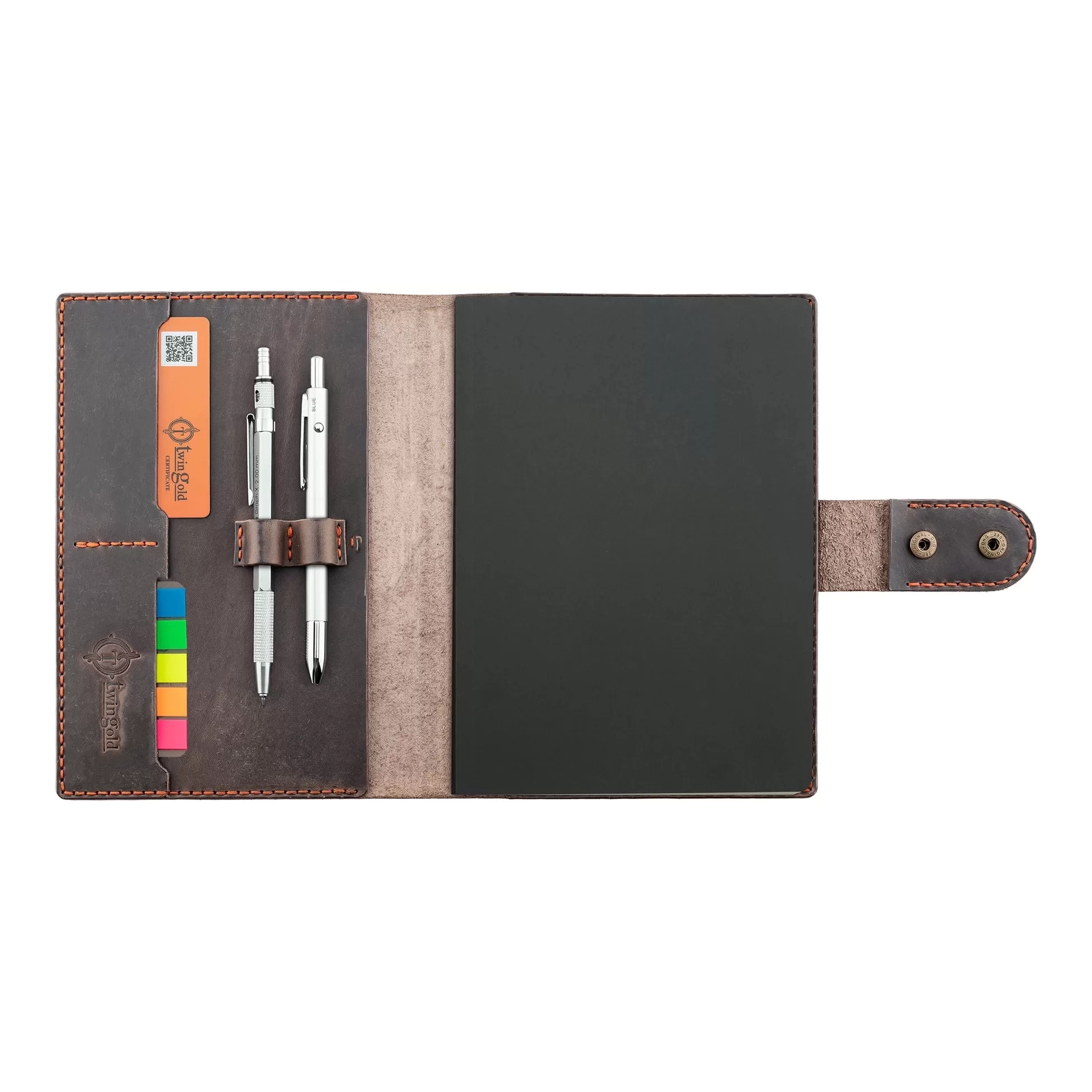 A5 Defter ve Ajanda Kılıfı - %100 Crazy Deri - KO10003 - Kahverengi
