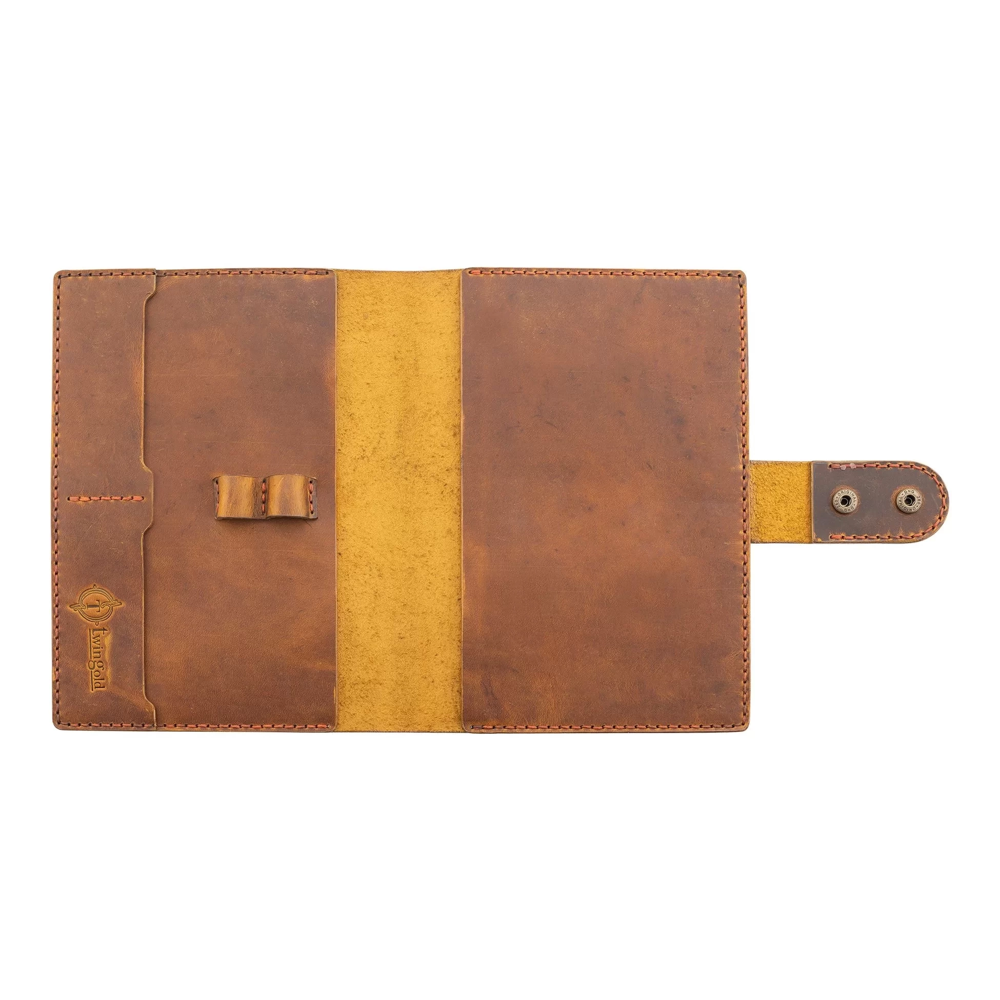 A5 Defter ve Ajanda Kılıfı - %100 Crazy Deri - KO10003 - Taba
