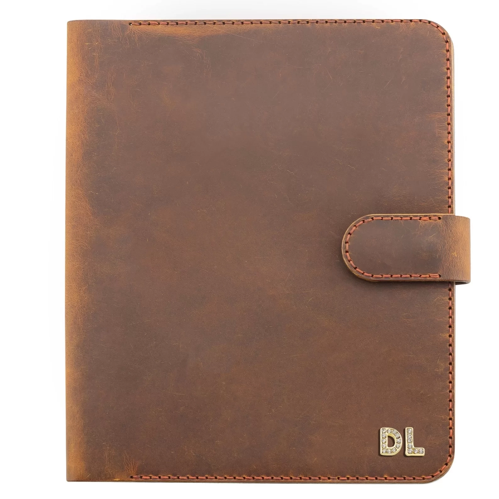 A5 Defter ve Ajanda Kılıfı - %100 Crazy Deri - KO10003 - Taba