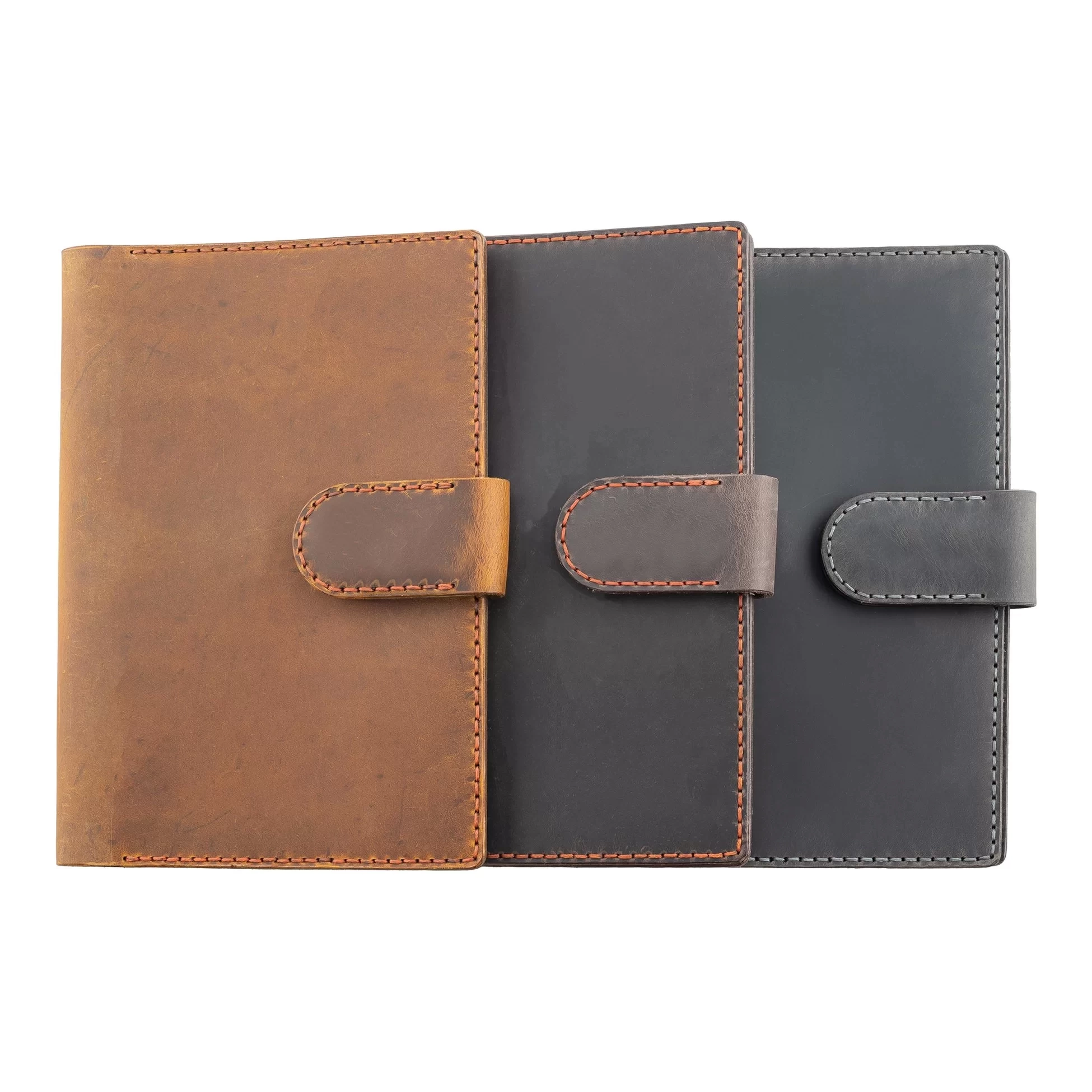 A5 Defter ve Ajanda Kılıfı - %100 Crazy Deri - KO10003 - Taba