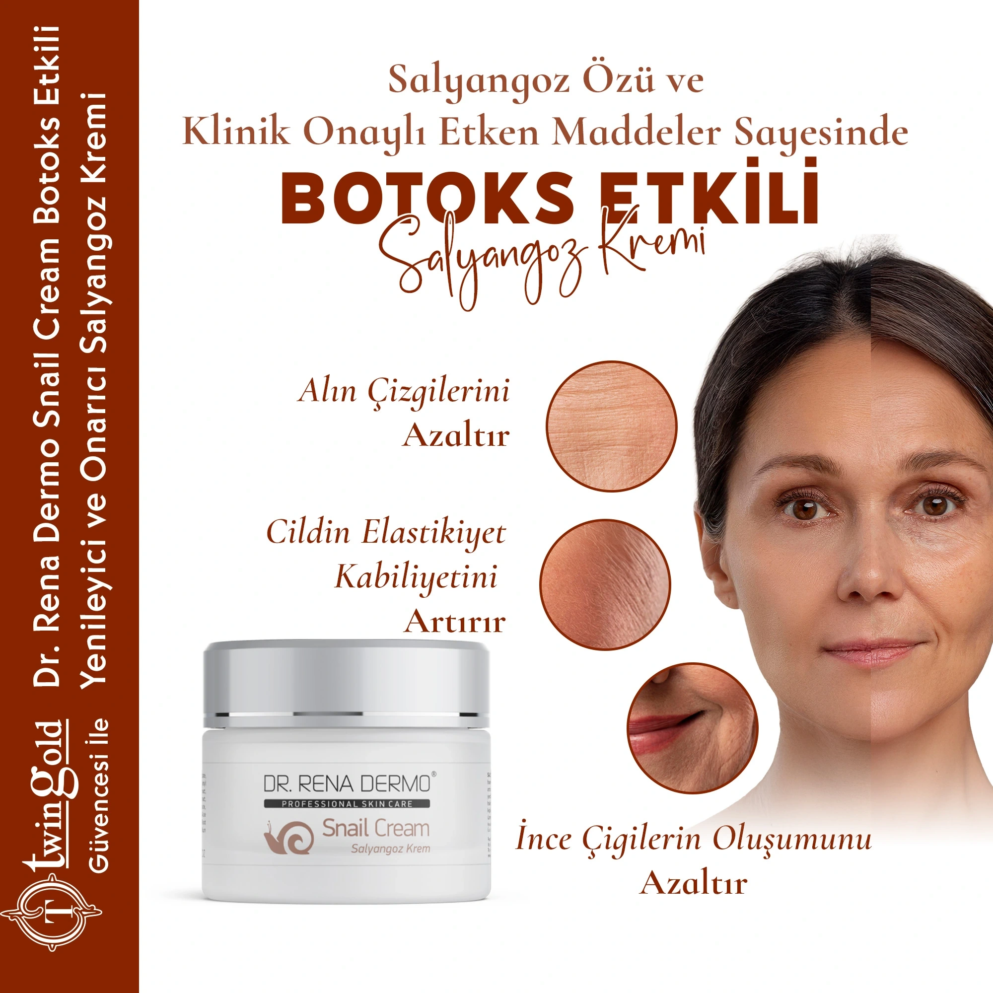Dr. Rena Dermo Snail Cream Yenileyici ve Onarıcı (Salyangoz Kremi) - 50 ml
