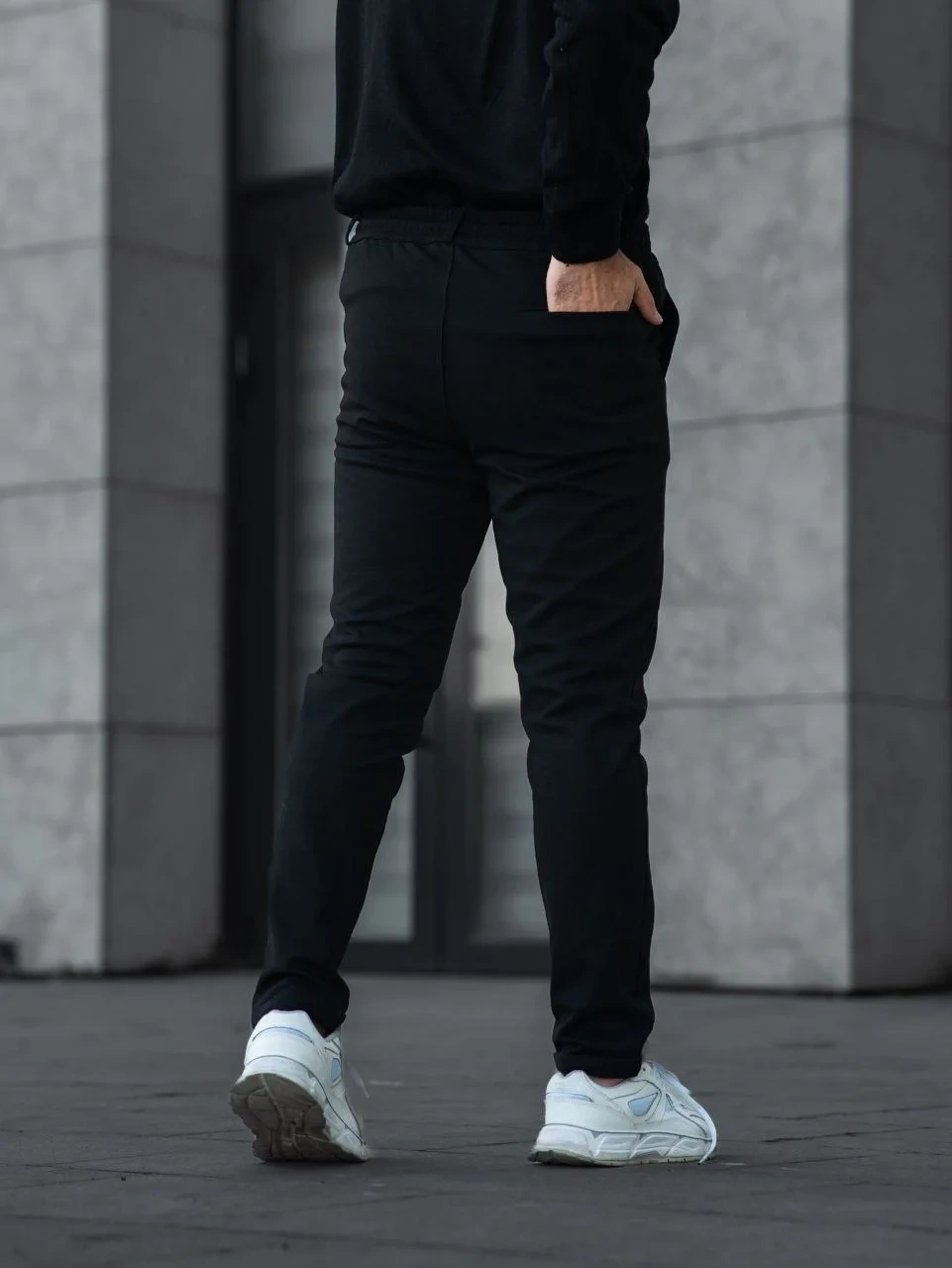 Erkek Diagonel Mikro dokulu Cepli Pantolon - Siyah