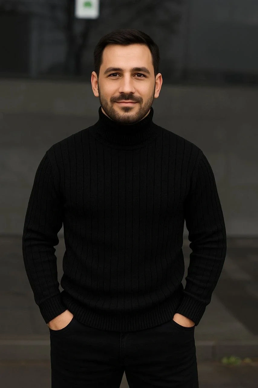 Erkek Fitilli Triko Kazak 2li Set Beyaz Siyah Regular Balıkcı Yaka Tam Boğazlı Triko Seti Modeli Kazak