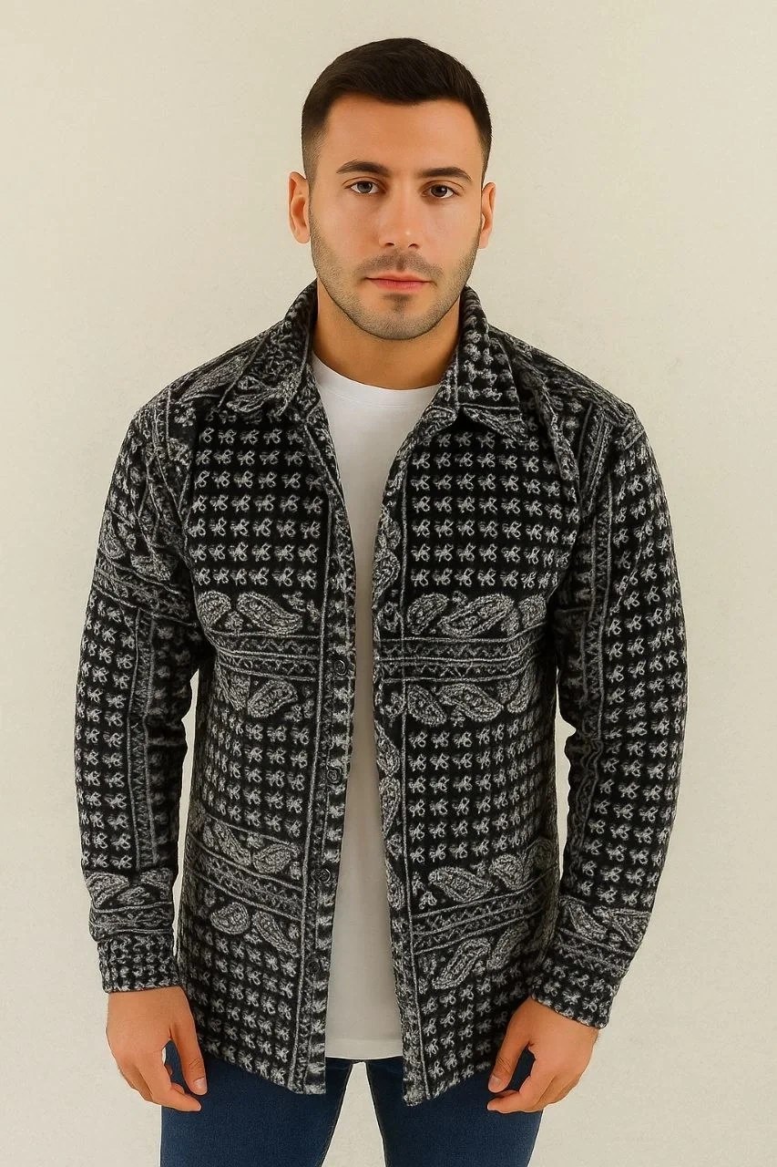 Erkek Polar Fermuarlı Sweatshirt – Kapüşonsuz, Cepli, Yumuşak Dokulu, Oversize Rahat Kalıp, Kışlık Sıcak Tutan Fermuarlı Üst - Siyah