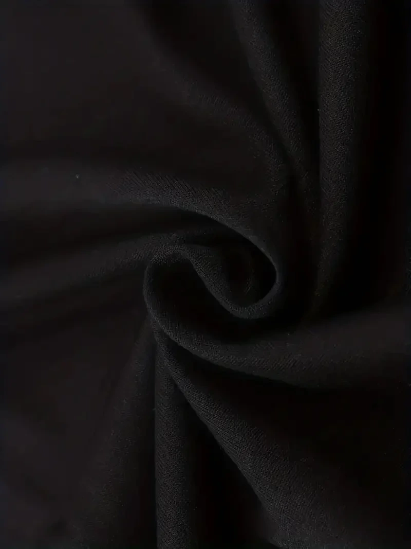 erkekler için Ön Arka Baskılı PERFECTLY günlük Kısa Kol tişört - Siyah