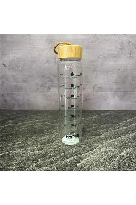 Fit Bambu Kapaklı Cam Matara - 1.000 ml