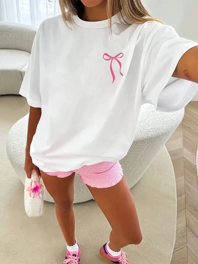 Sporda Günlük Hayata Giyilebilir GYM Baskılı Oversize Bisiklet Yaka Erkek T-shirt - Beyaz