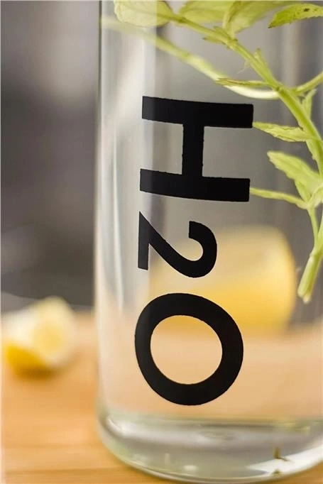 H2O Borosilikat Cam Matara Kılıfsız - 1 Lt