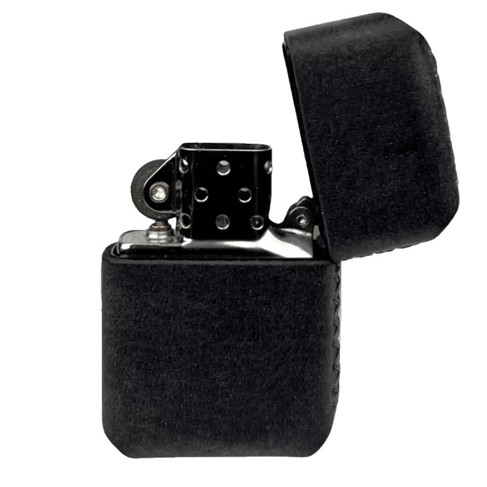 Handmade El Yapımı Hakiki Deri Zippo Modeli Çakmak - AG02001 - Antrasit