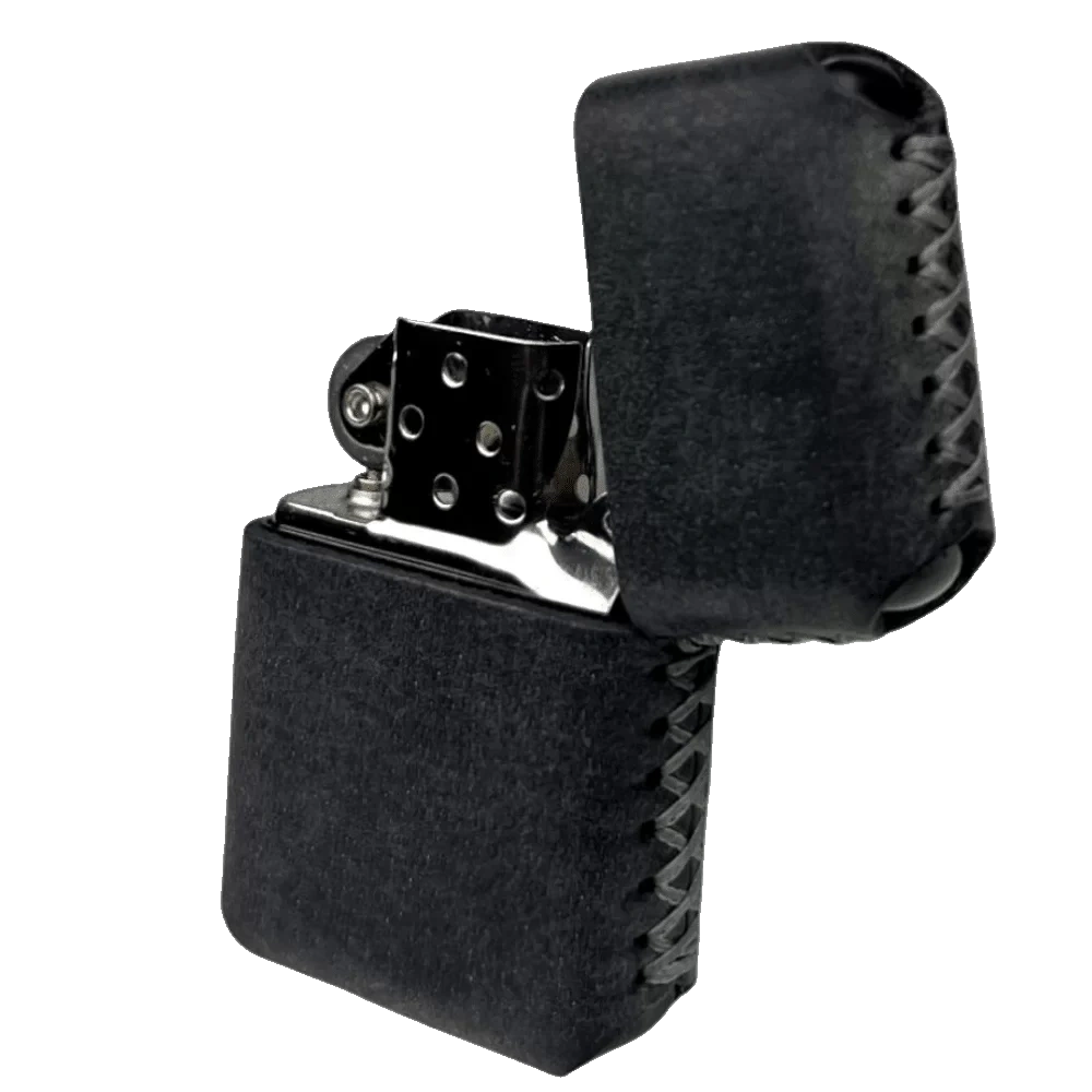 Handmade El Yapımı Hakiki Deri Zippo Modeli Çakmak - AG02001 - Antrasit