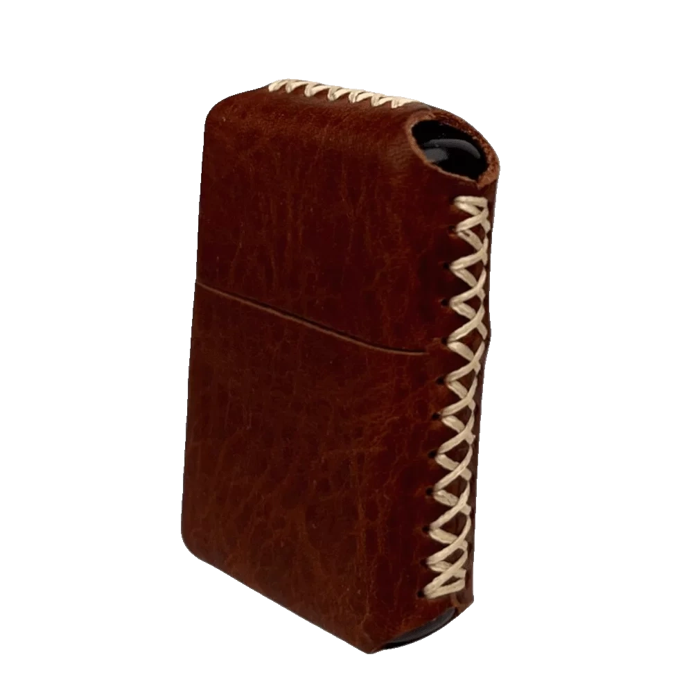 Handmade El Yapımı Hakiki Deri Zippo Modeli Çakmak - AG02001 - Tobacco