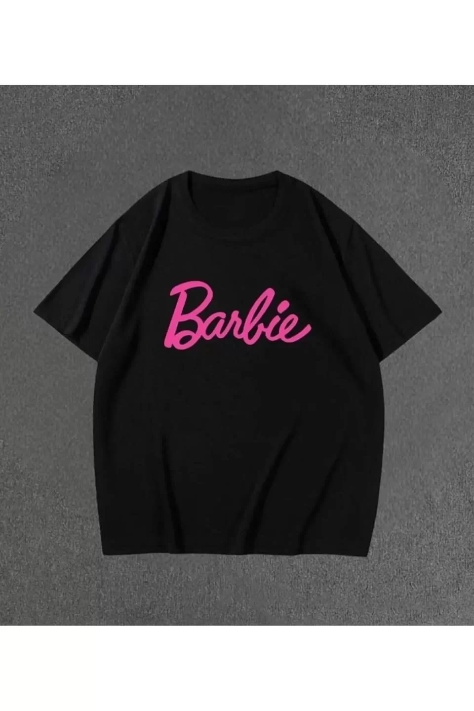 Kadın Baskılı Oversize T-shirt - Siyah