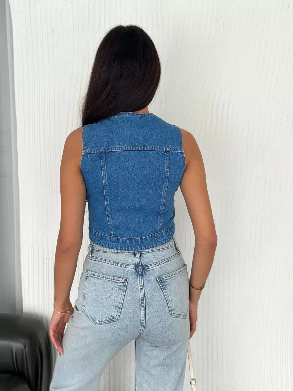 Kot Jeans Kadın Yelek - Mavi