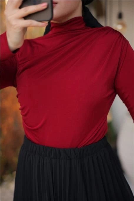 Pliseli Etek - (38-46) - 71262 - Siyah