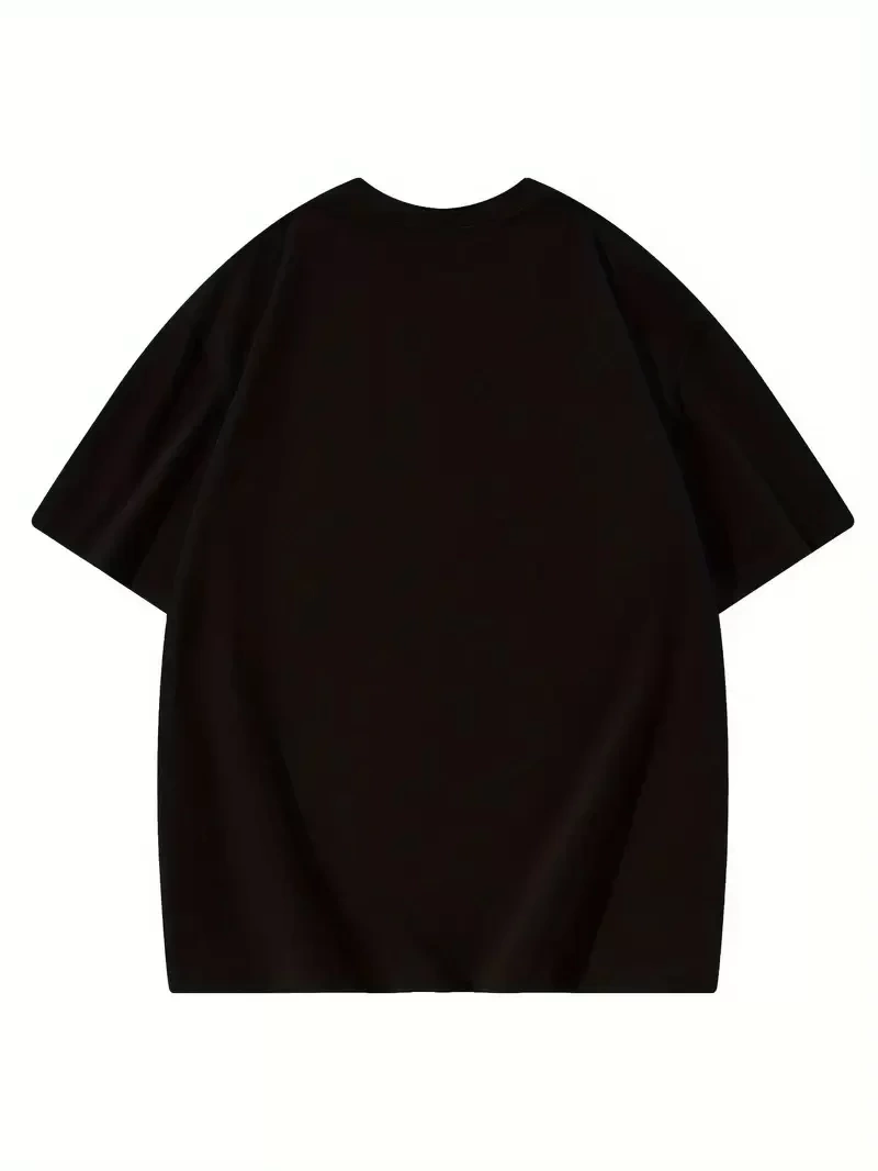 Thousand Ön Arka Baskılı Oversize Bisiklet Yaka T-shirt - Siyah