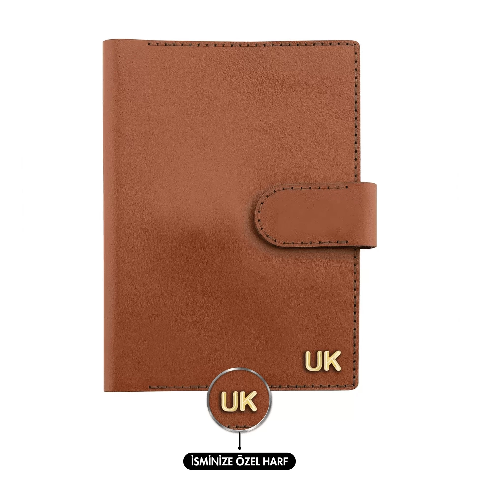 A5 Defter ve Ajanda Kılıfı - %100 Tiesto Deri - KO10002 - Tobacco