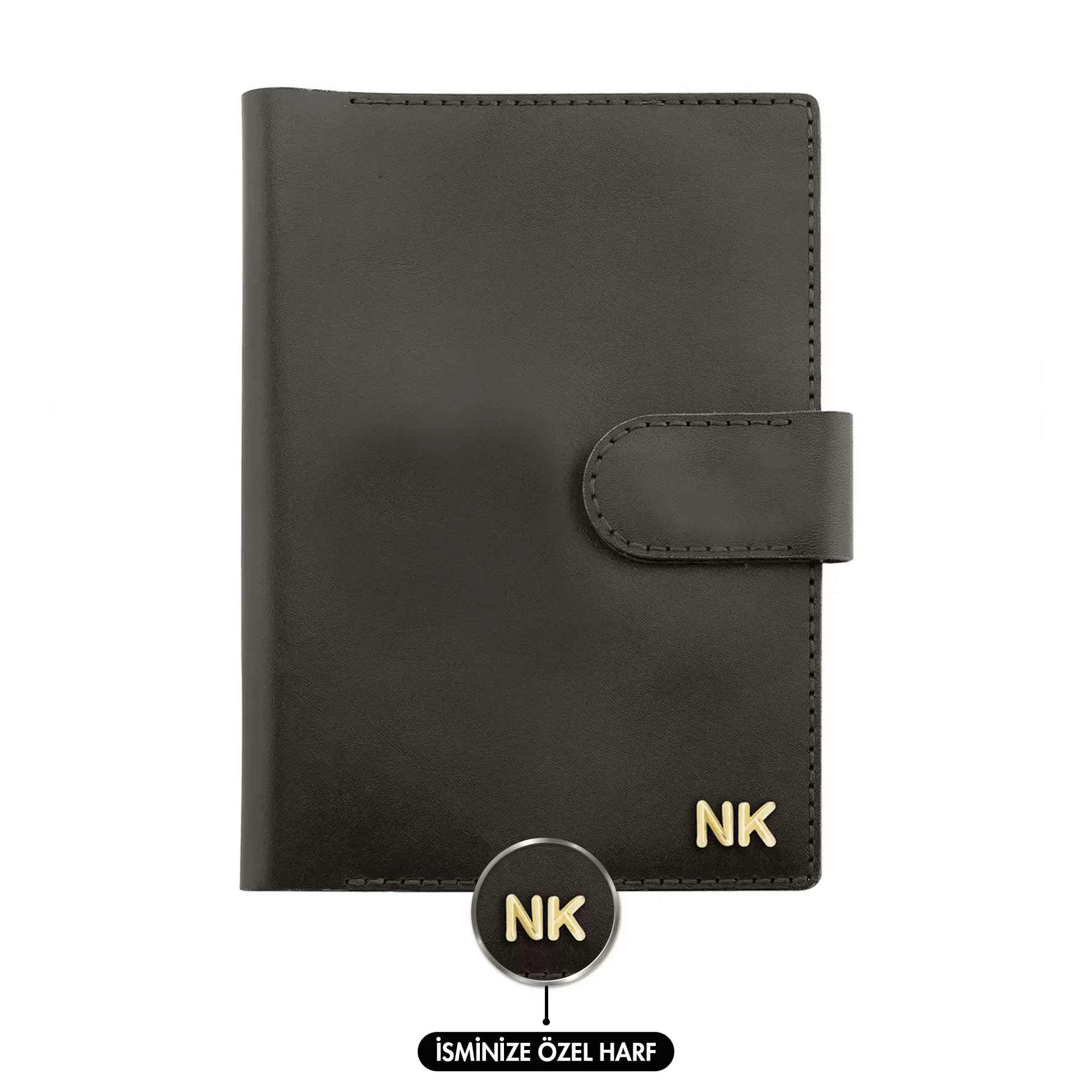 A5 Defter ve Ajanda Kılıfı - %100 Tiesto Deri - KO10002 - Koyu Kahverengi