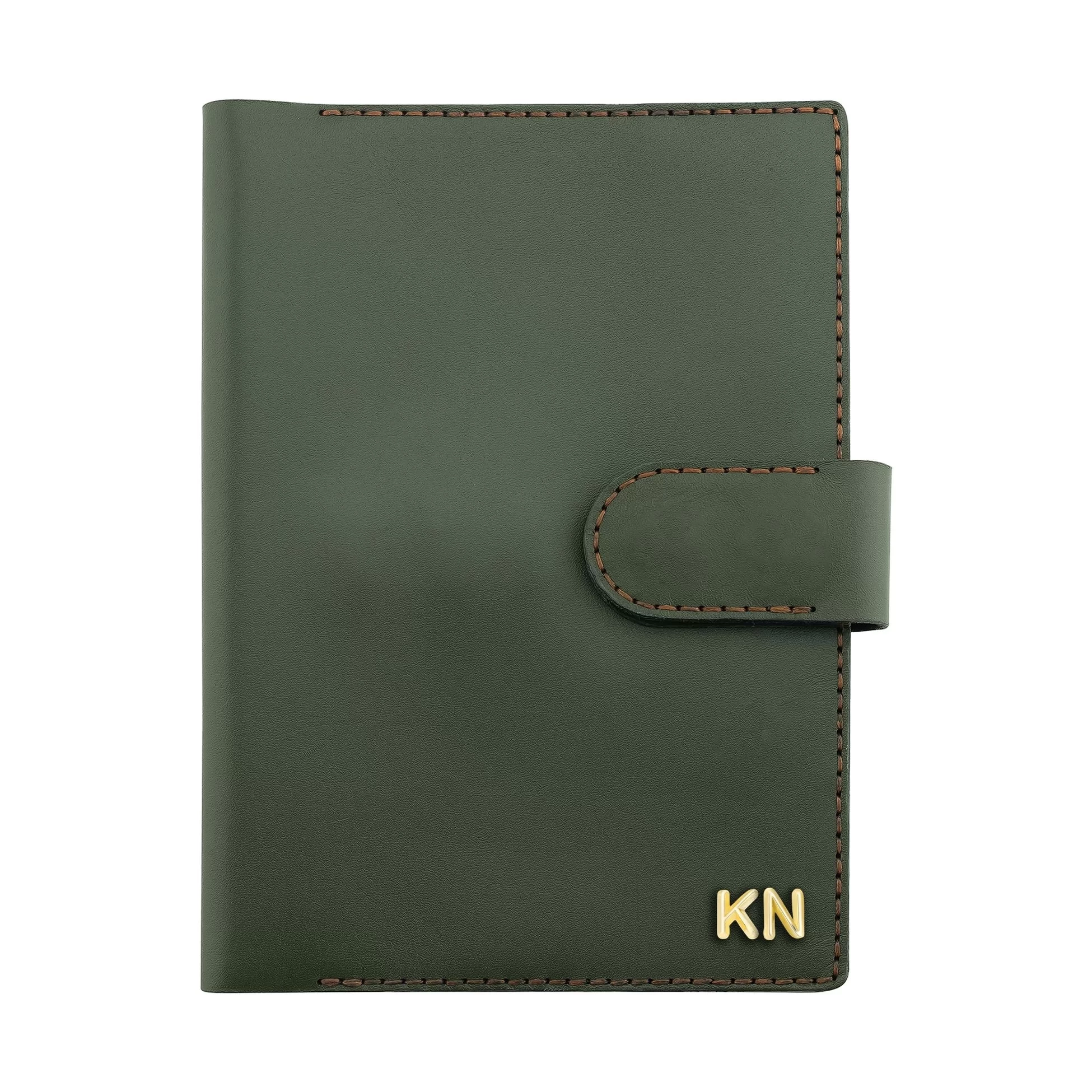 A5 Defter ve Ajanda Kılıfı - %100 Tiesto Deri - KO10002 - Haki