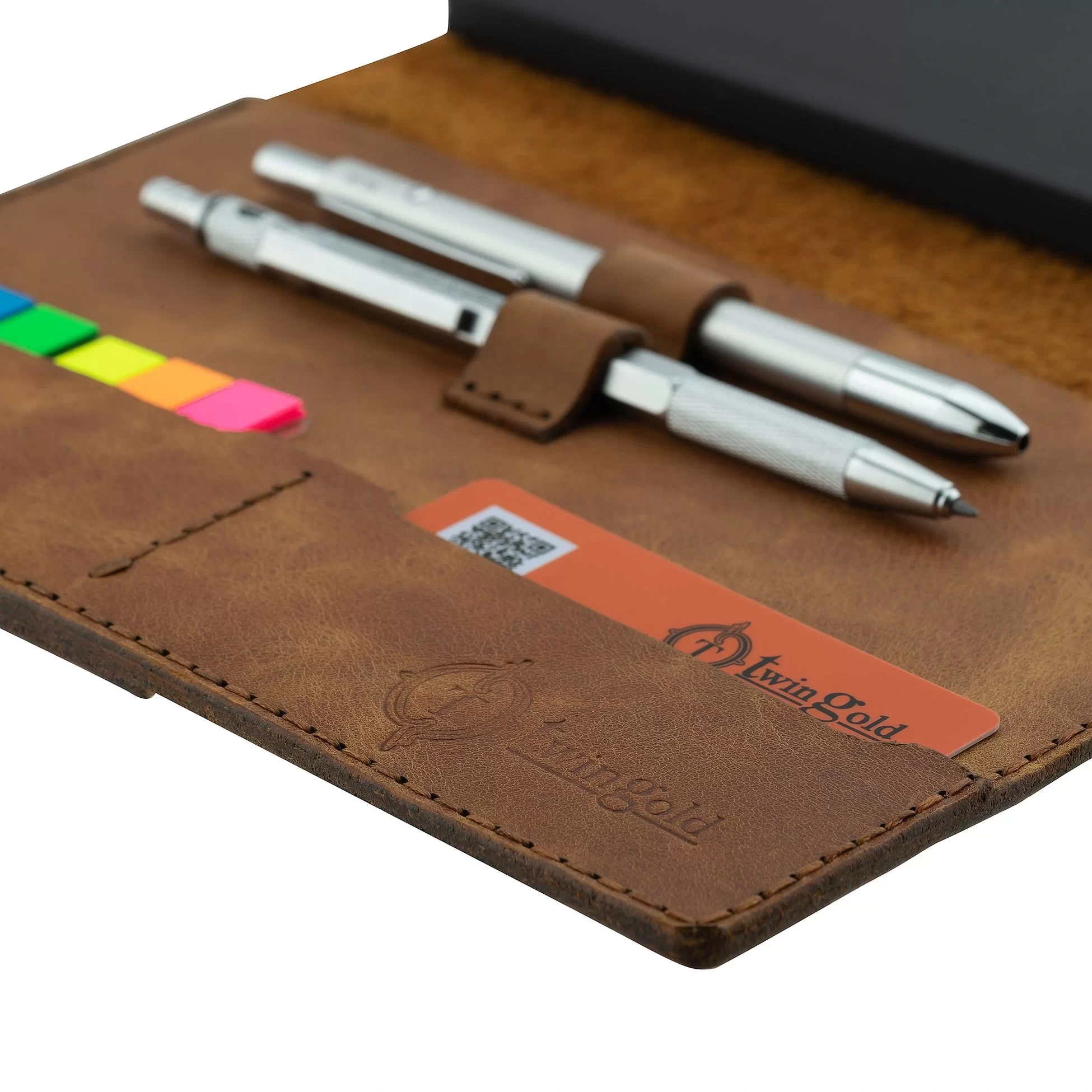 A5 Defter ve Ajanda Kılıfı - %100 Tiesto Deri - KO10002 - Tobacco