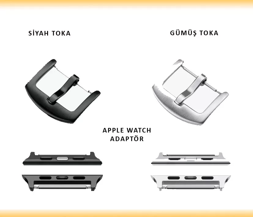 İsme Özel El Dikişli Apple Watch Saat Kordonu - %100 Çift Kat Deri - AG03001 - Saks Mavisi