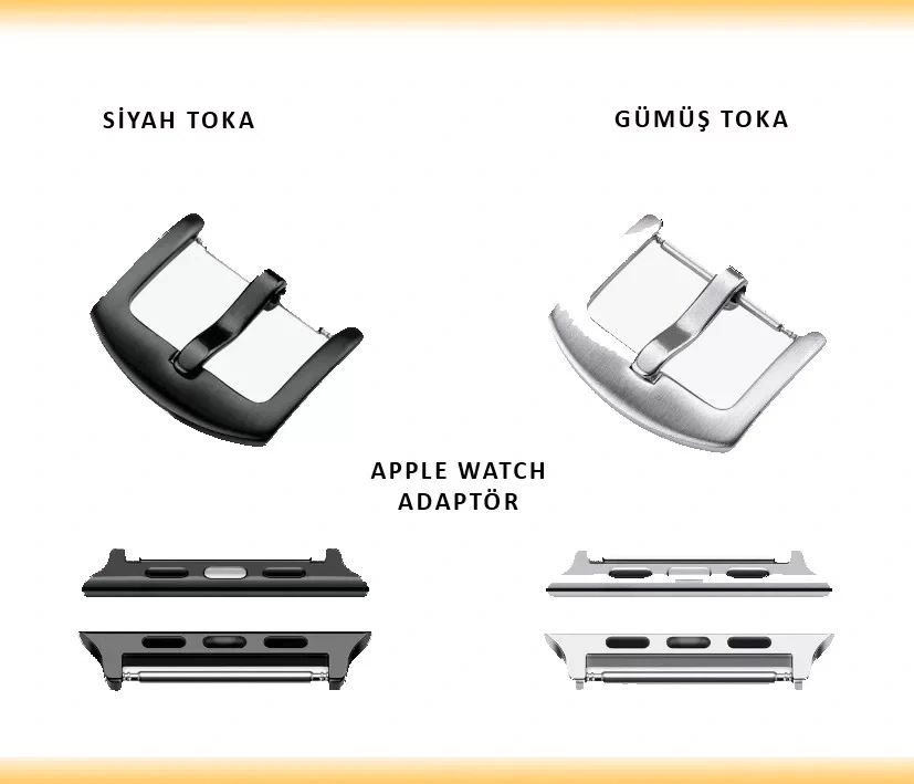 İsme Özel El Dikişli Apple Watch Saat Kordonu - %100 Çift Kat Deri - AG03001 - Haki