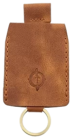 İsme Özel Çıtçıtlı Anahtarlık - % 100 Rainbow Deri - AG01001 - Camel