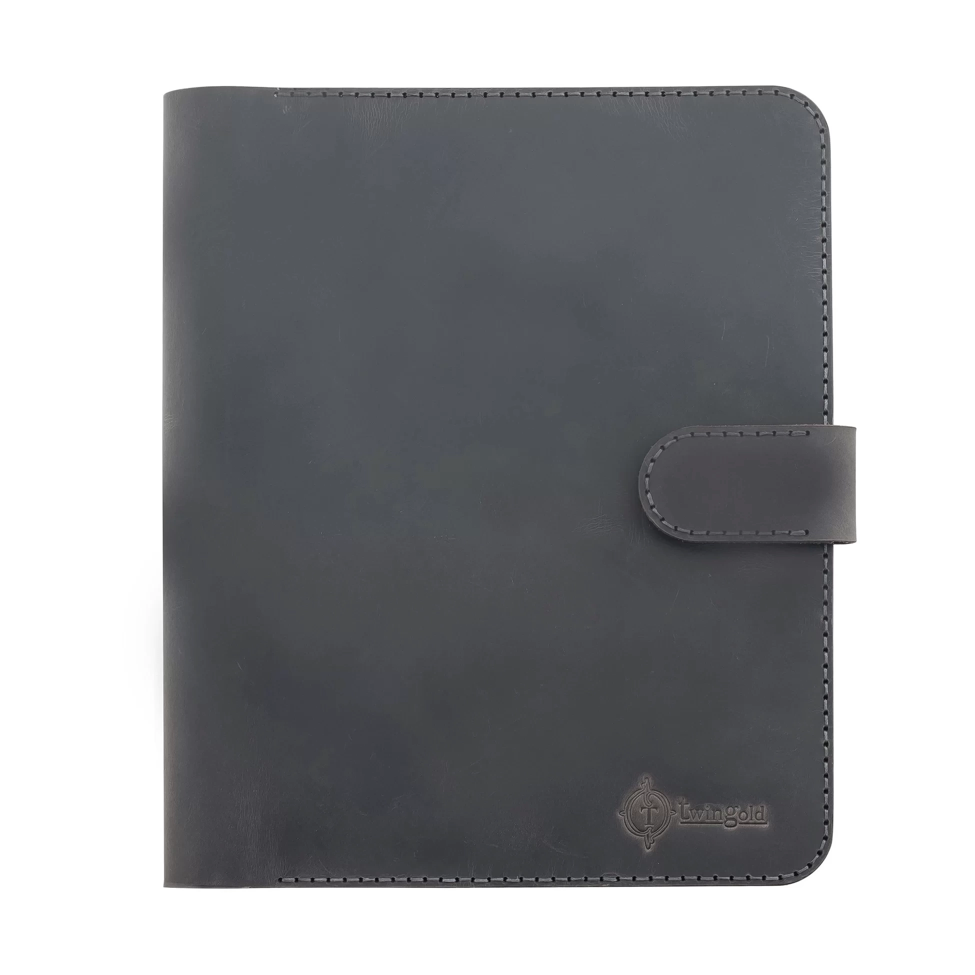 İsme Özel Çıtçıtlı Fonksiyonlu iPad Organizer - %100 Crazy Deri - ET01004 - Antrasit