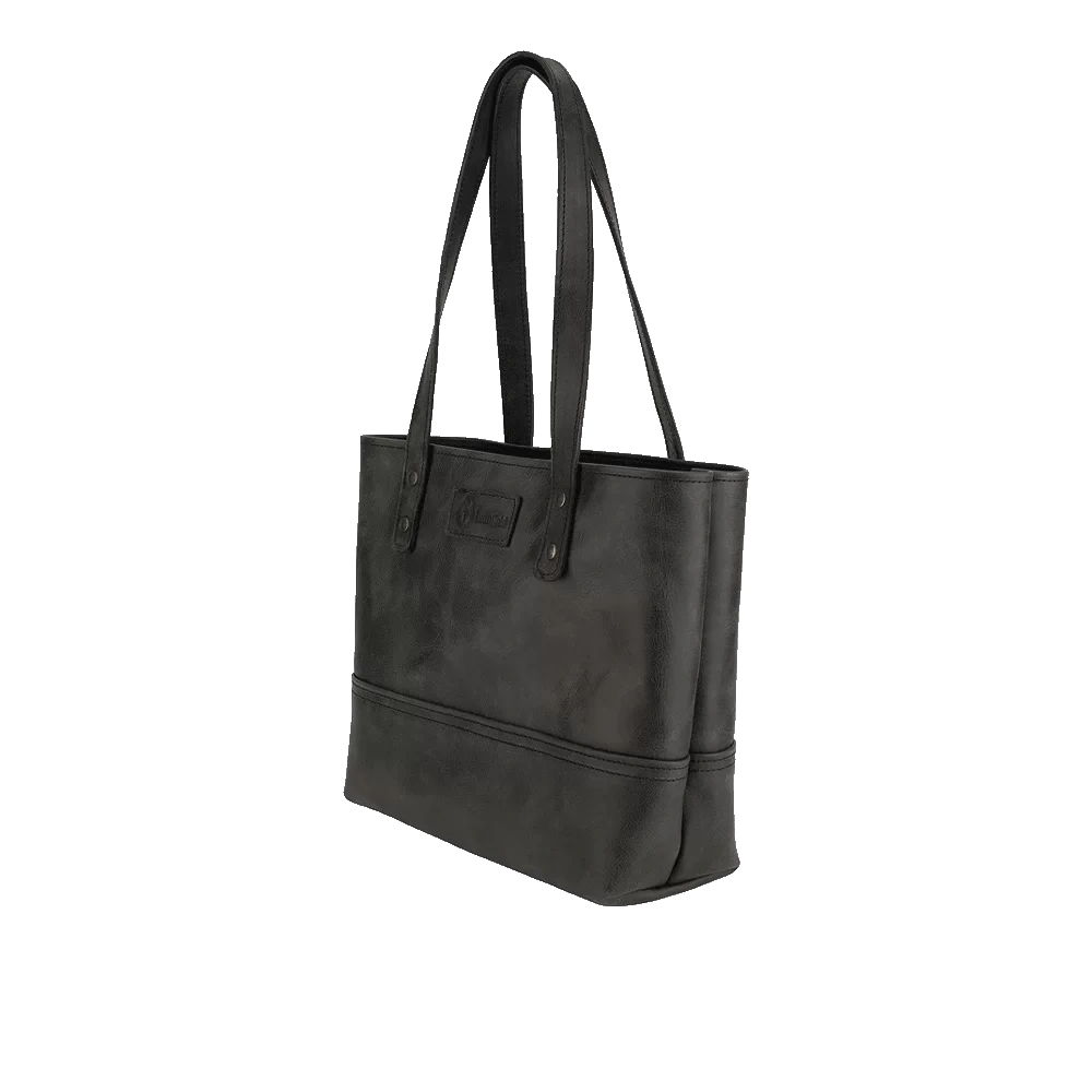 Twingold Kişiye Özel %100 Deri Rainbow Antrasit Tote Bag