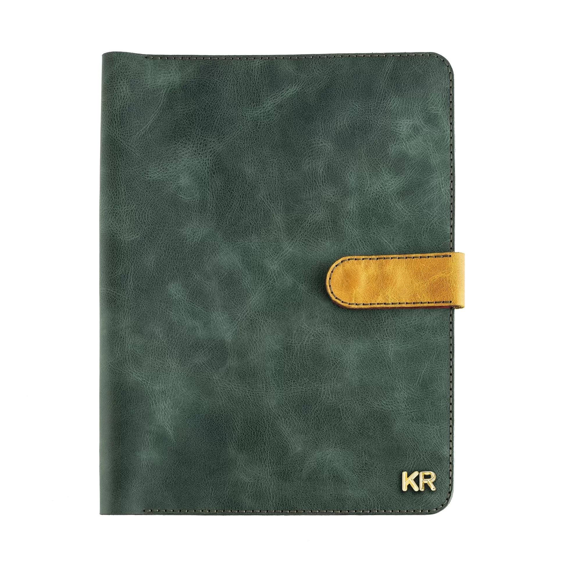 İsme Özel Çıtçıtlı Fonksiyonlu Macbook Organizer - %100 Rainbow Deri - ET02001 - Yeşil - Kırmızı