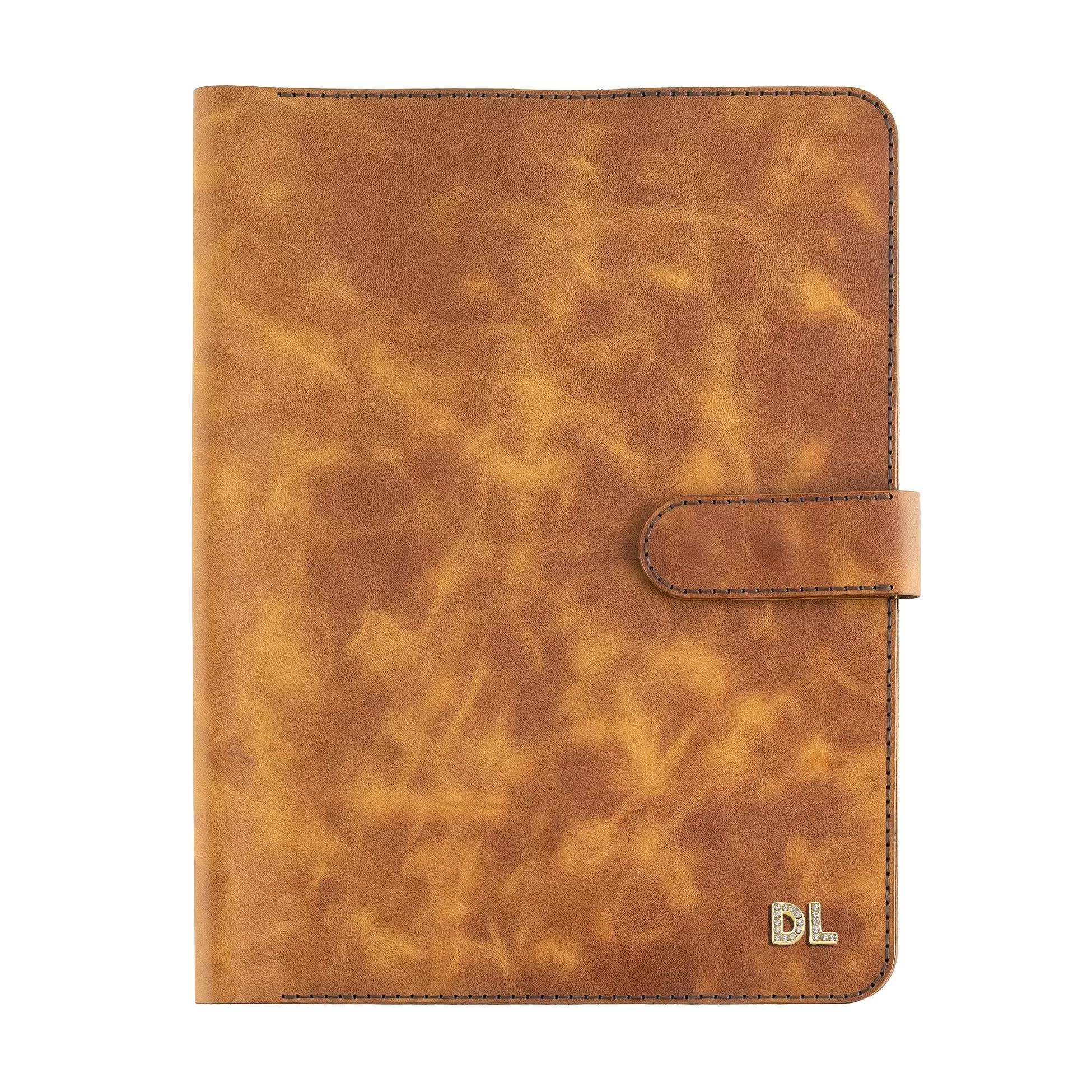 İsme Özel Çıtçıtlı Fonksiyonlu Macbook Organizer - %100 Rainbow Deri - ET02001 - Camel