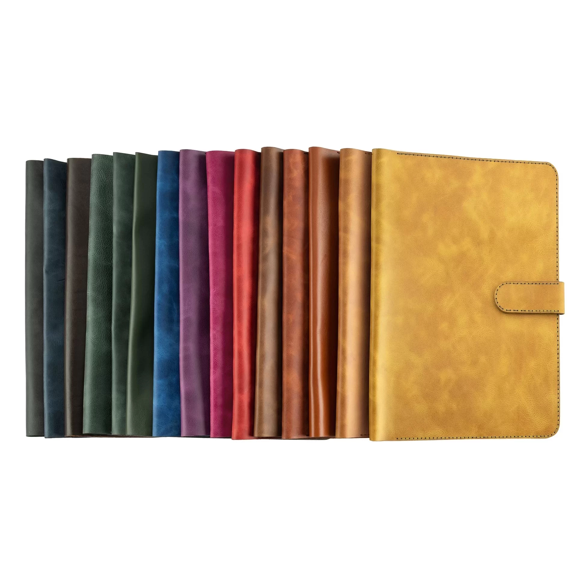 İsme Özel Çıtçıtlı Fonksiyonlu Macbook Organizer - %100 Rainbow Deri - ET02001 - Fuşya