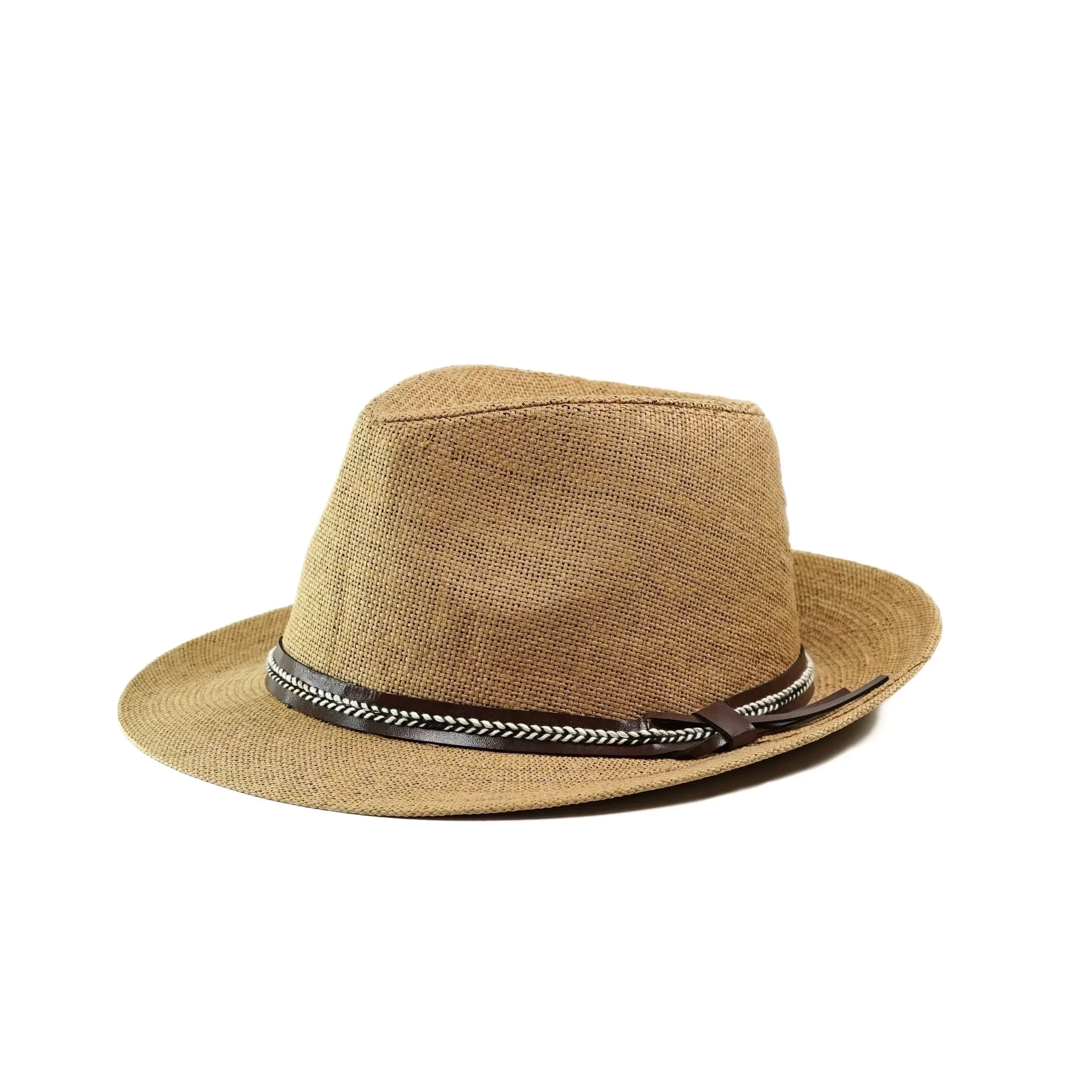İsme Özel Hasır Fötr Şapka - AB01006 - Camel