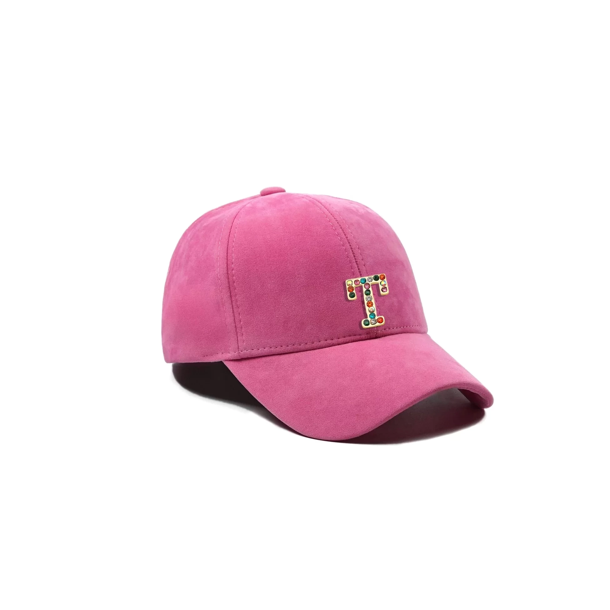 İsme Özel Süet Kep Şapka - AB01013 - Pembe