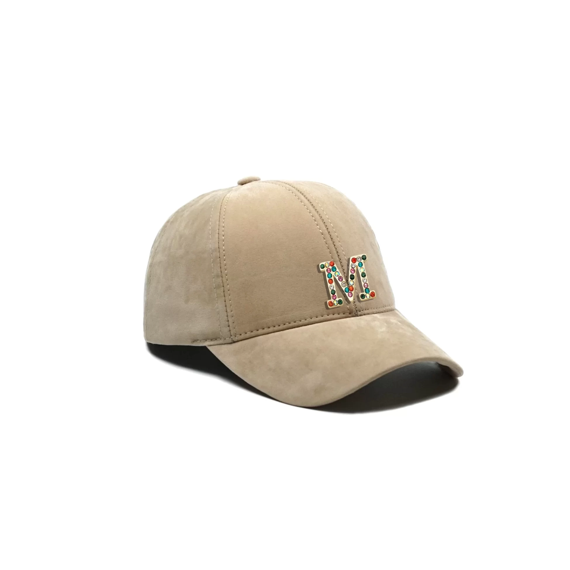 İsme Özel Süet Kep Şapka - AB01013 - Bej
