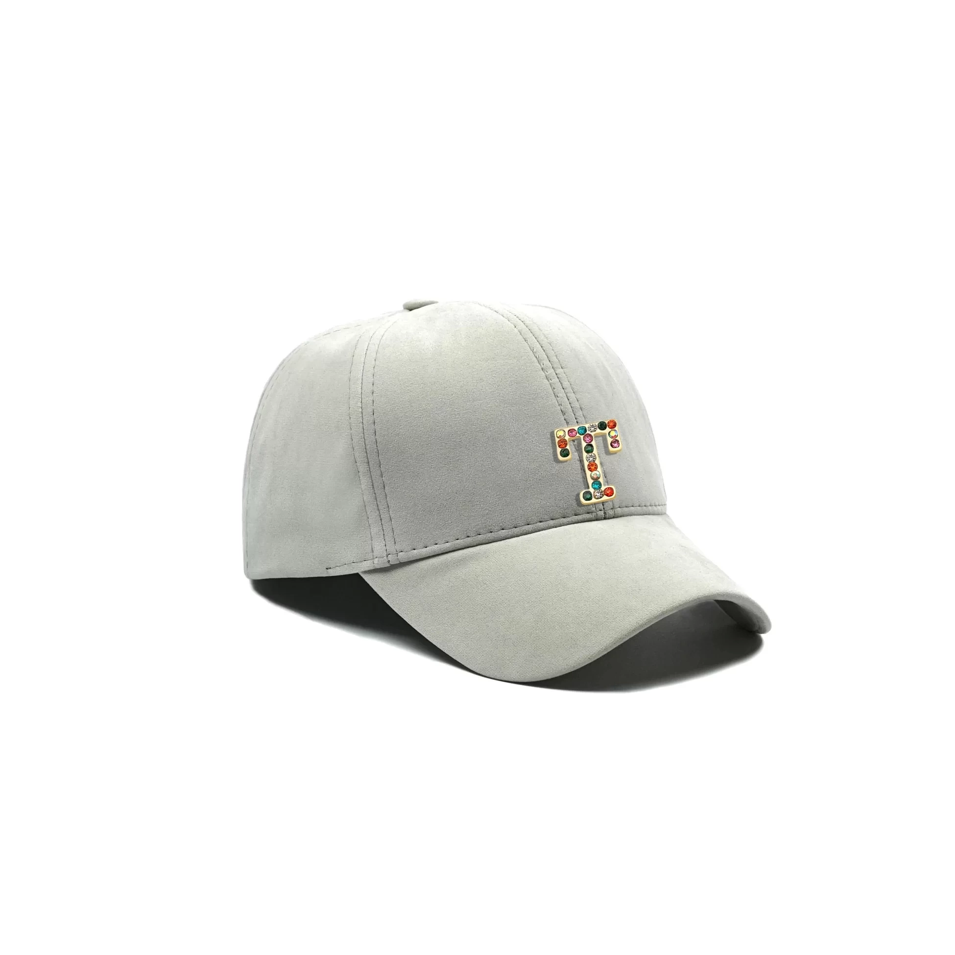 İsme Özel Süet Kep Şapka - AB01013 - Taş