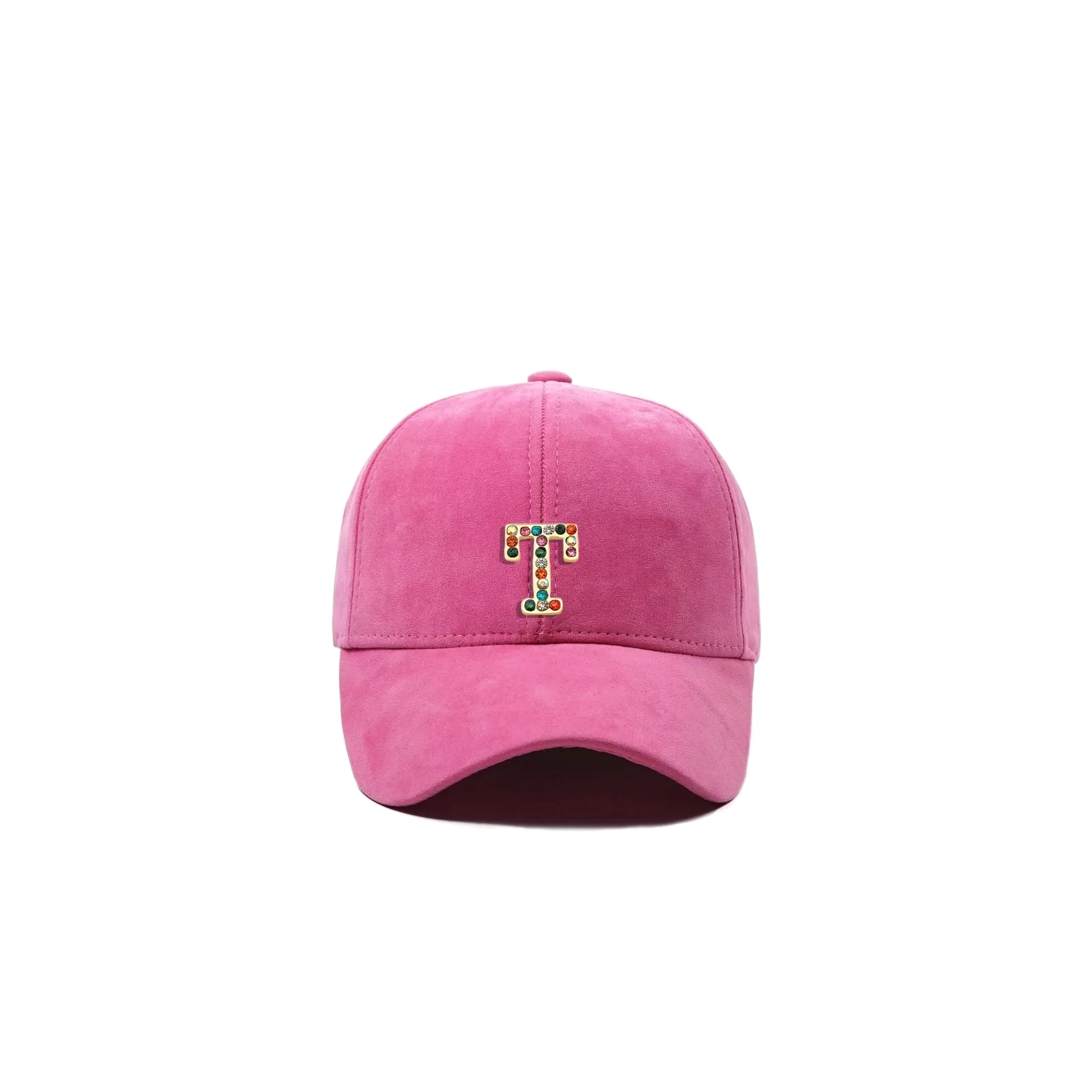 İsme Özel Süet Kep Şapka - AB01013 - Pembe