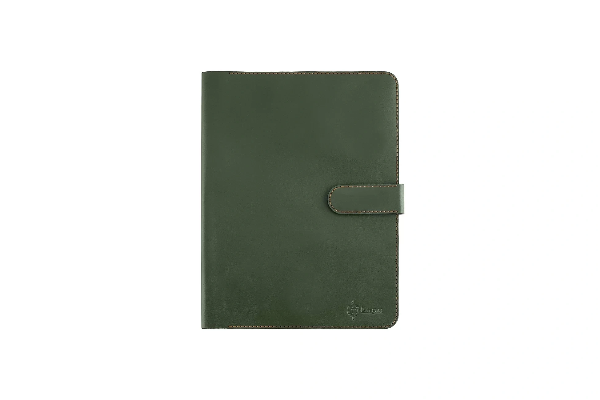İsme Özel Çıtçıtlı Fonksiyonlu iPad Organizer - %100 Tiesto Deri - ET01003 - Haki