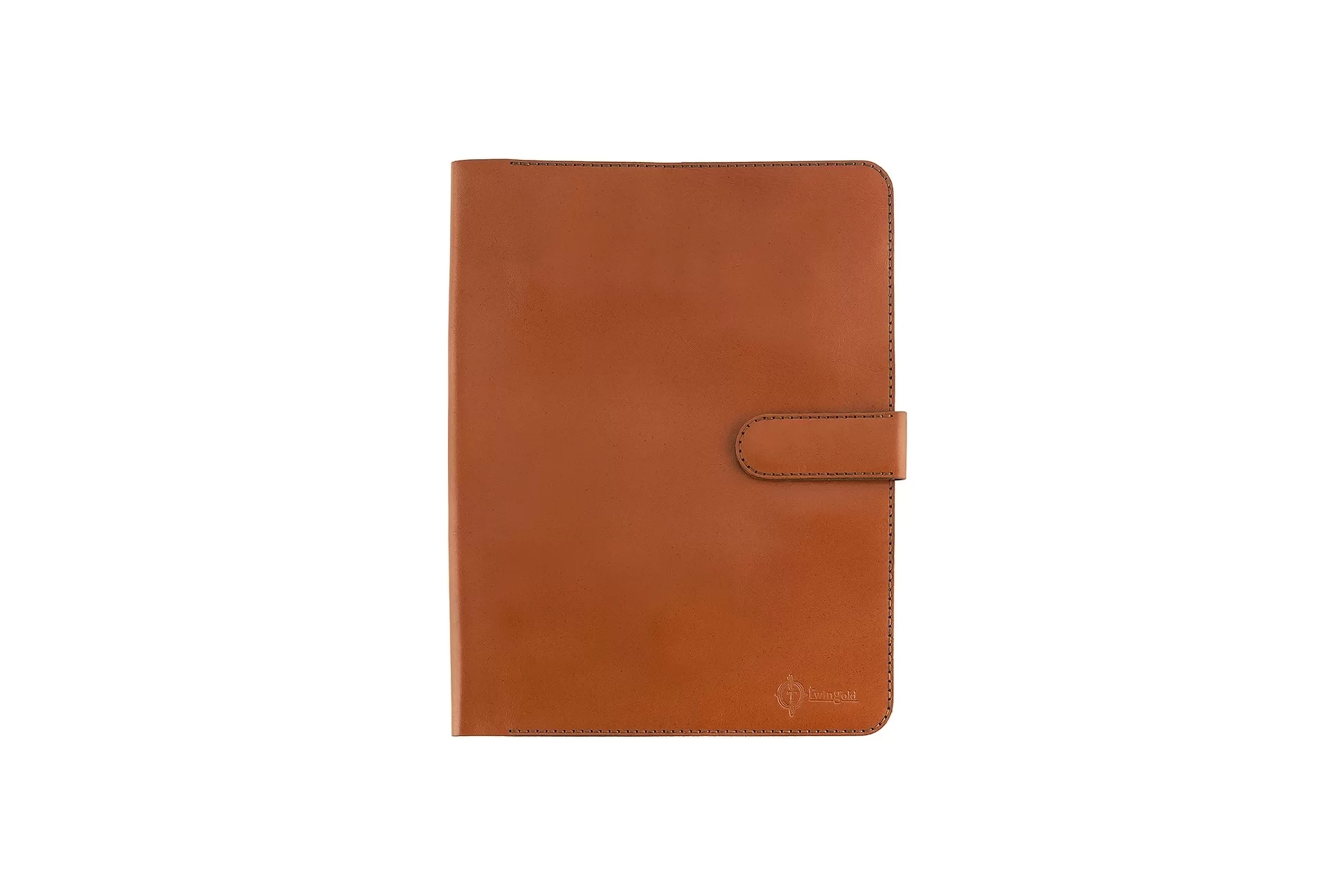İsme Özel Çıtçıtlı Fonksiyonlu iPad Organizer - %100 Tiesto Deri - ET01003 - Tobacco