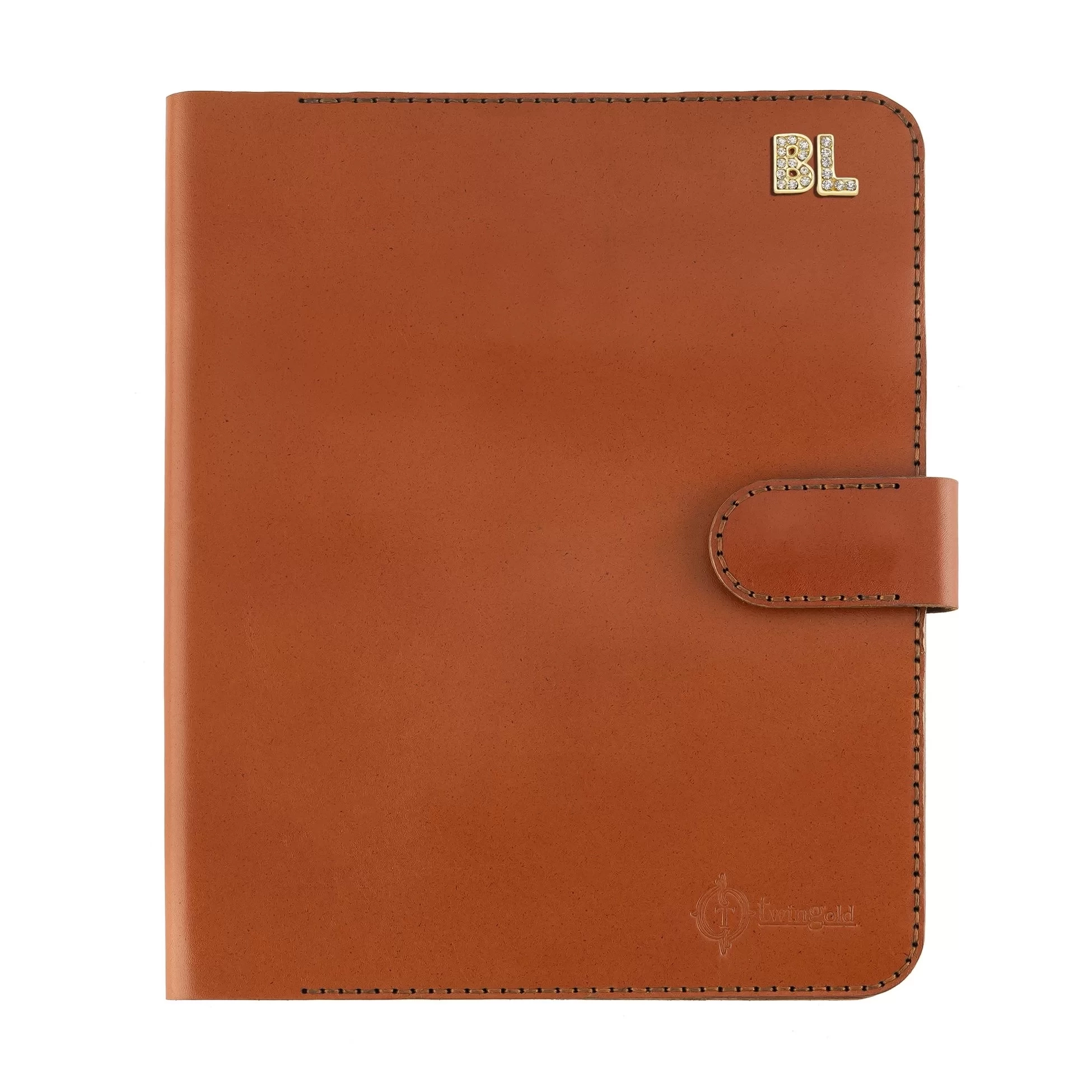İsme Özel Çıtçıtlı Fonksiyonlu Macbook Organizer - %100 Tiesto Deri - ET02003 - Tobacco