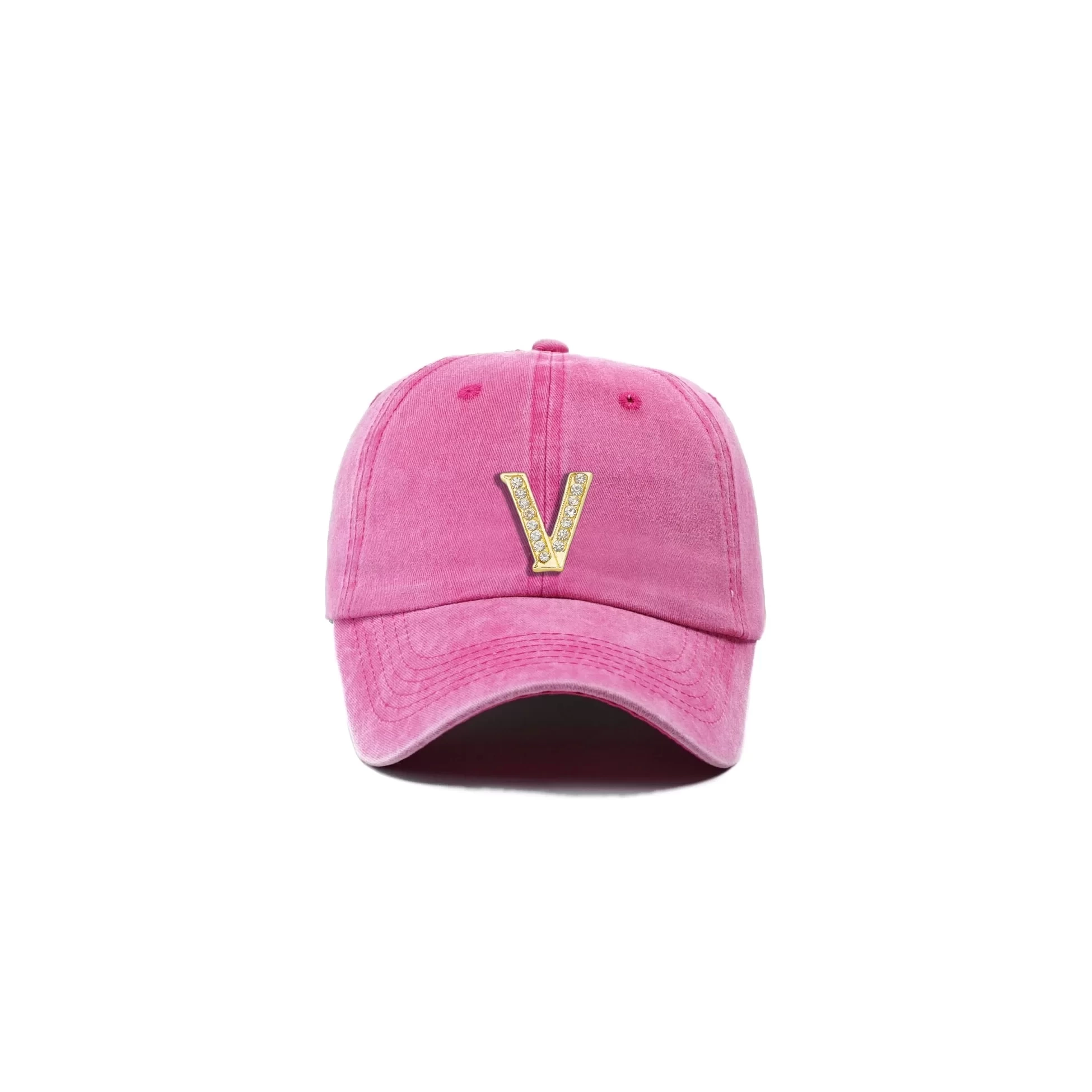 İsme Özel Yıkamalı Kep Şapka - AB01010 - Pembe