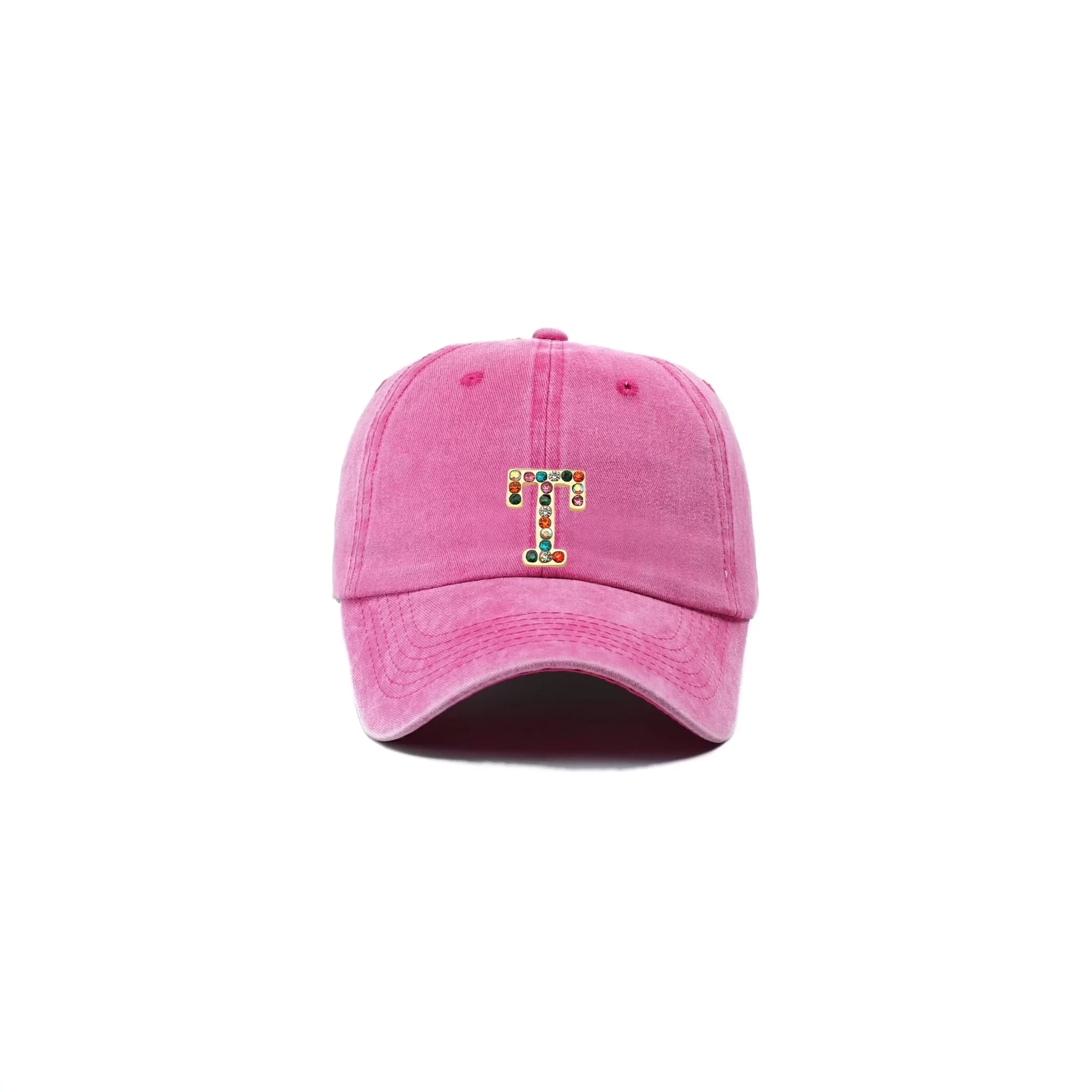 İsme Özel Yıkamalı Kep Şapka - AB01010 - Pembe