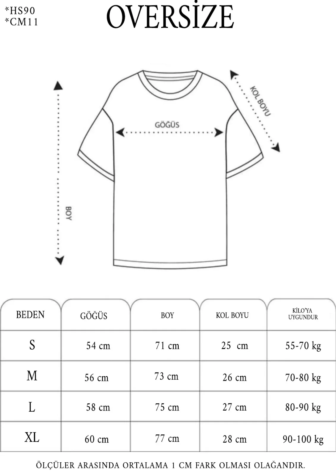 Unisex Bisiklet Yaka Baskılı Oversize T-Shirt - Siyah