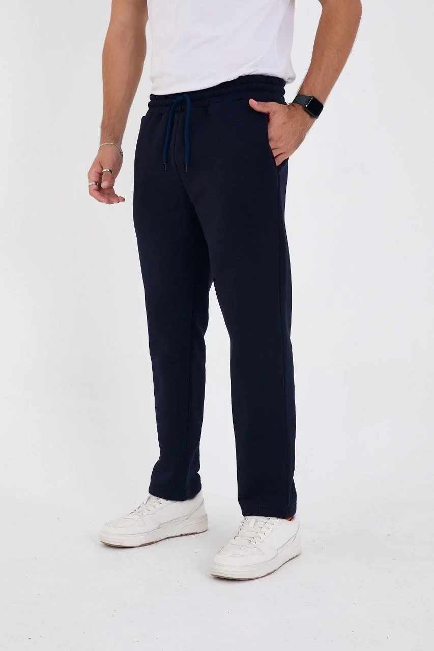 Unisex Üç İplik Basic Eşofman Özel Tasarım Pantolon - Lacivert