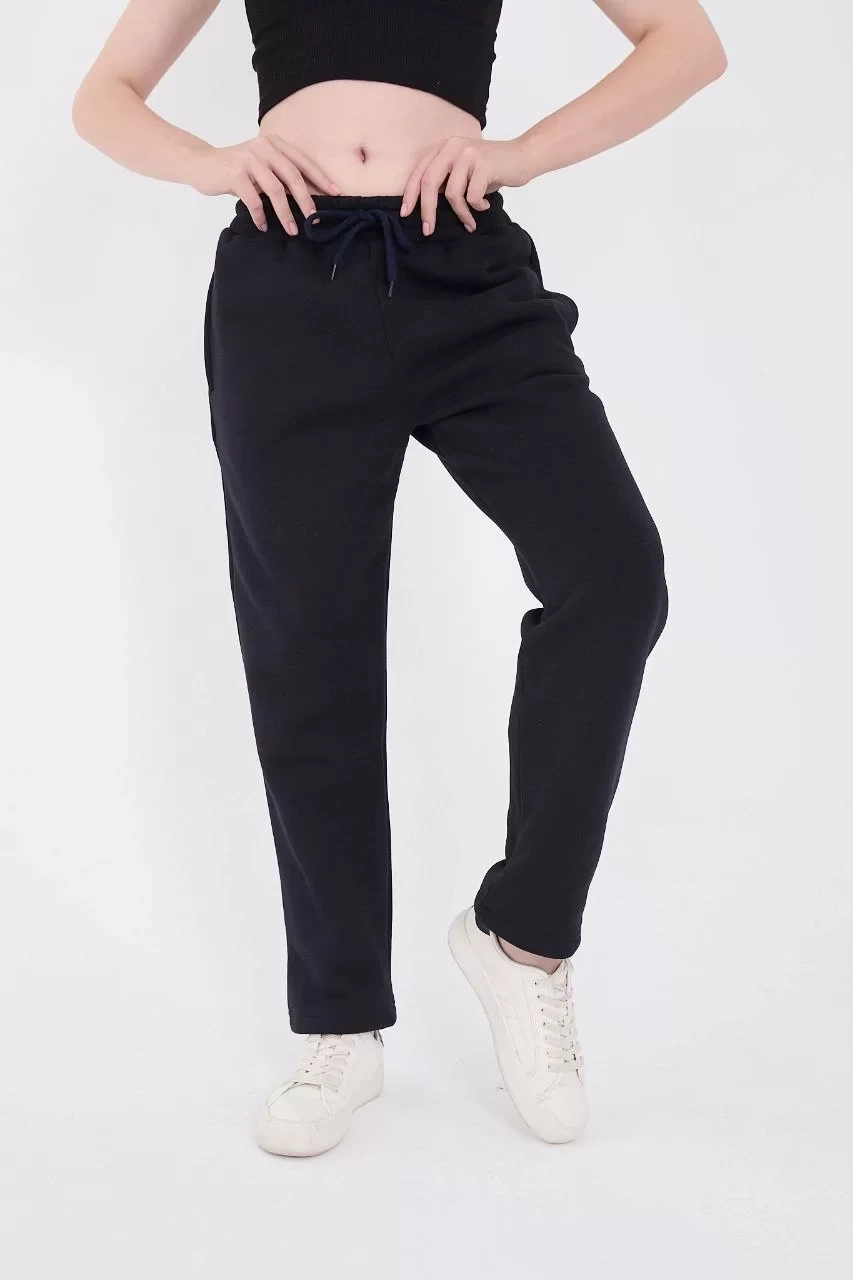 Unisex Üç İplik Basic Eşofman Pantolon - Lacivert