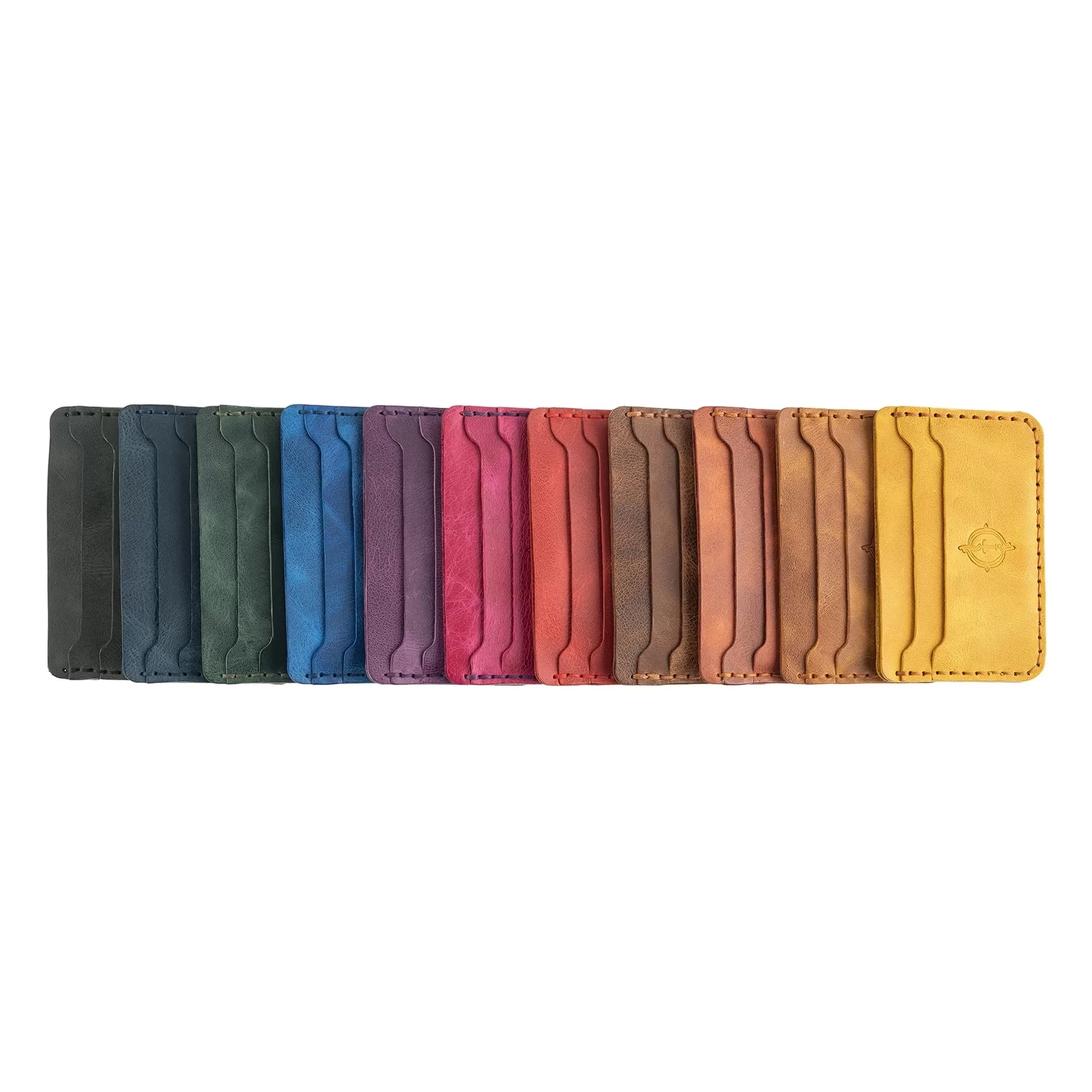İsme Özel Yatay Kartlık - %100 Rainbow Deri - A011001 - Kahverengi