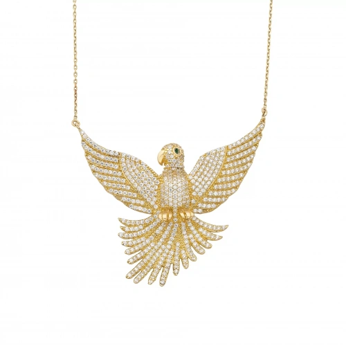 14 Ayar Anka Kuşu Altın Kolye