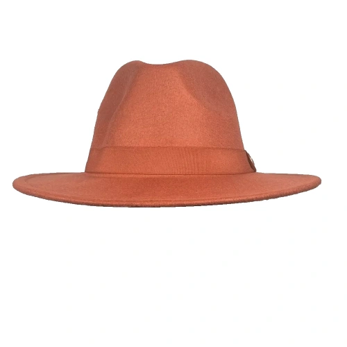 İsme Özel Panama Fötr Şapka - AB01004 - Kiremit